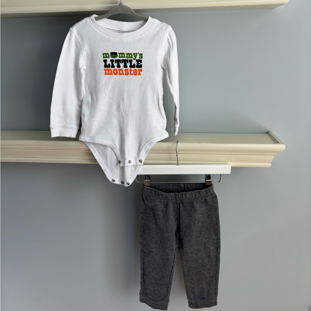 Carter's White and Gray Kids Matching Set